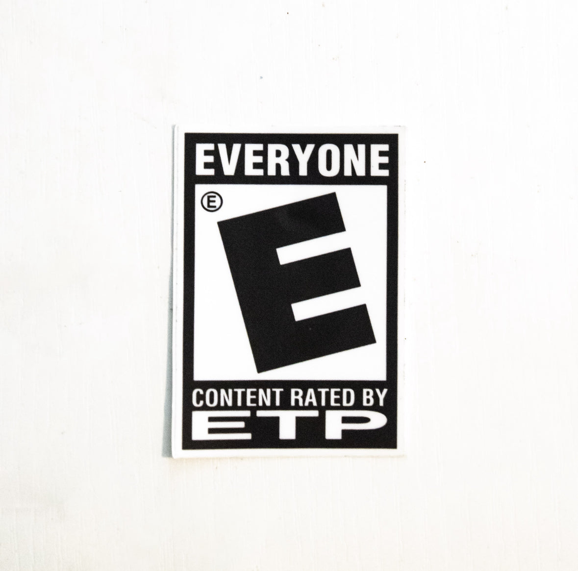 E for Everyone logo stickers